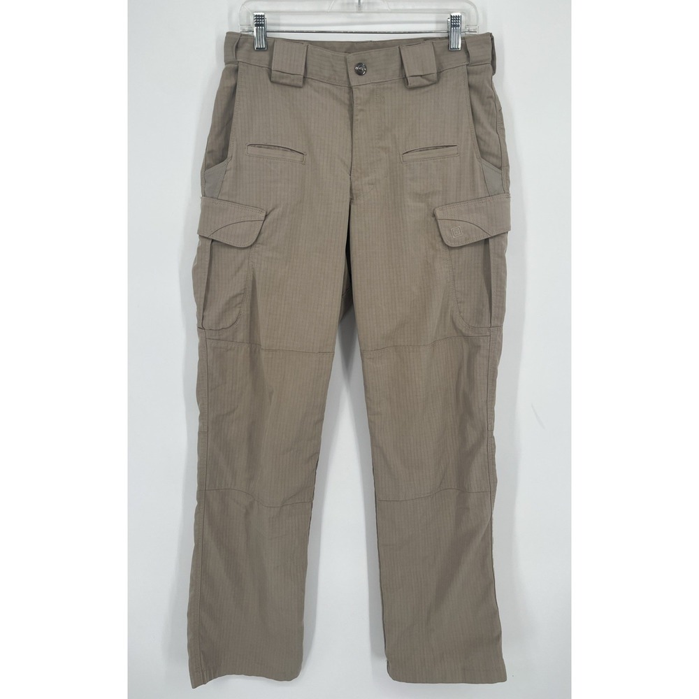 5.11 Tactical Stryke Cargo Pants Mens 30x32 Khaki Rip Stop Flex-Tac Teflon 74369
